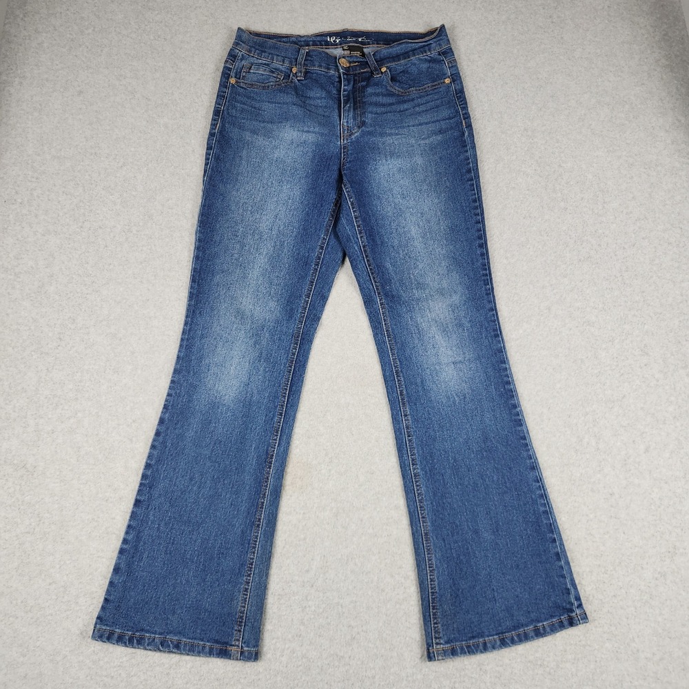 DG2 by Diane Gilman Jeans Women 6P Blue Denim Whiskering Stretch Medium Wash